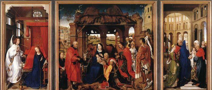 WEYDEN, Rogier van der St Columba Altarpiece Germany oil painting art